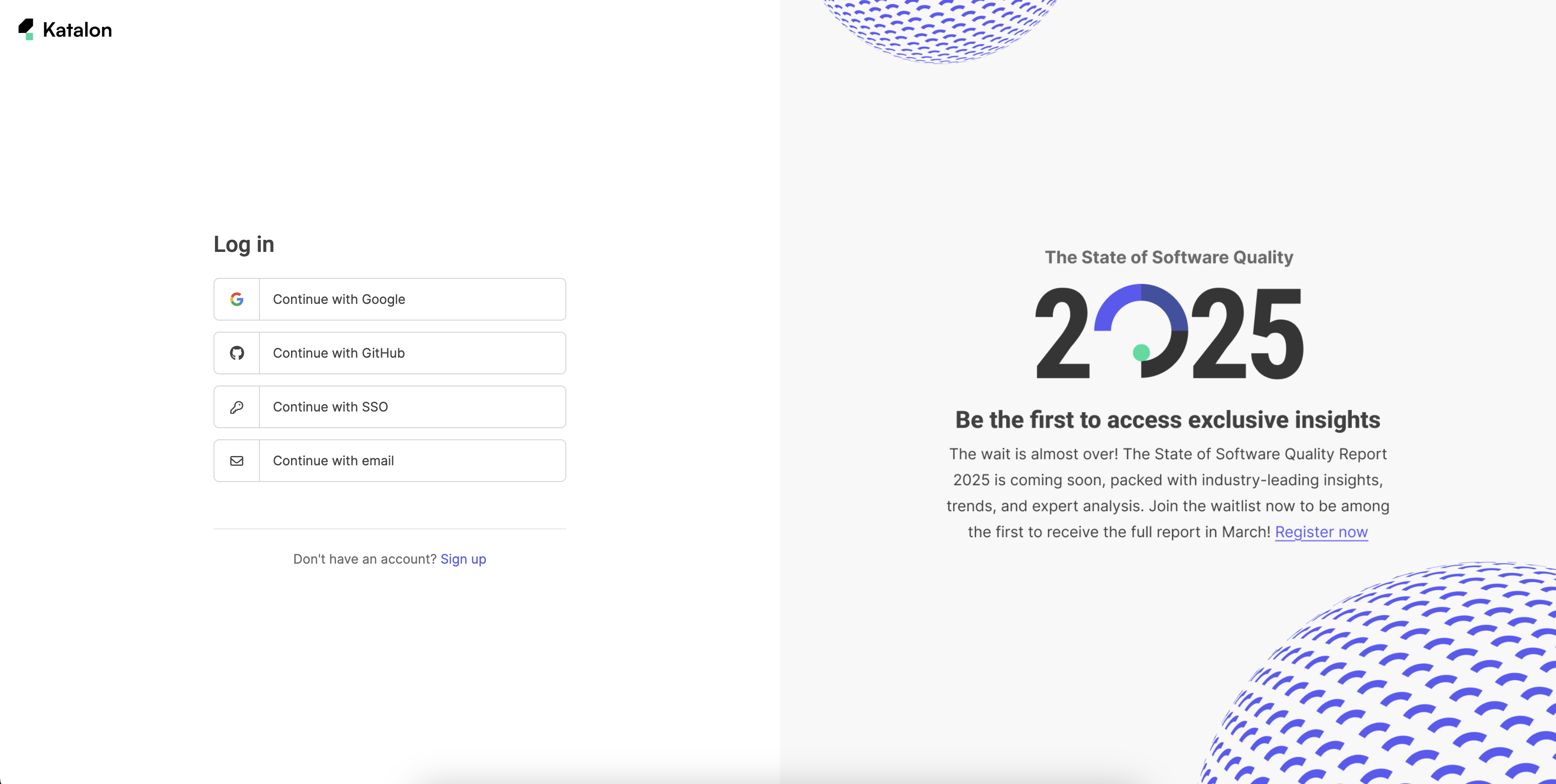 Log in to Katalon TestOps